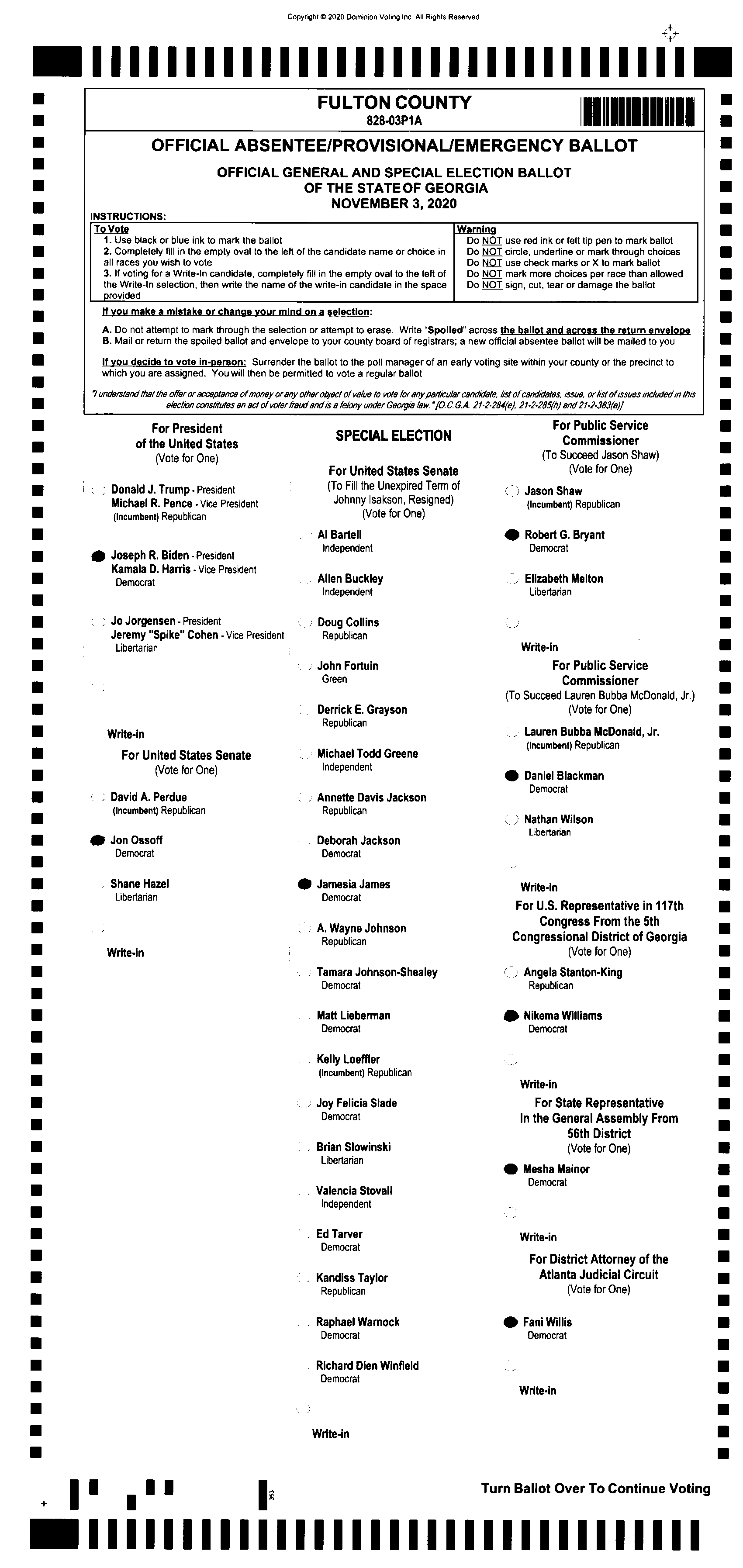 Doubled Ballot